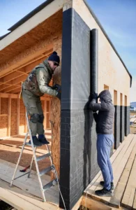 Granulés de liège pour soufflage - travailleurs